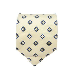 Jacobs Ties Men Geometric Print Classic Tie Yellow